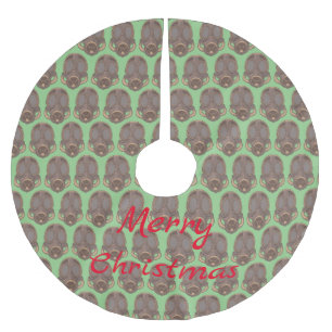 Falda Para El Árbol De Navidad De Poliéster Thunder_Cove de máscara de gas de vapor
