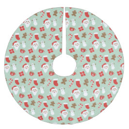 Falda Para El Árbol De Navidad De Poliéster Tiempo de Navidad  
