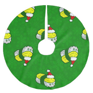 Falda Para El Árbol De Navidad De Poliéster tierno sushi de navidad tamago santa copo de nieve