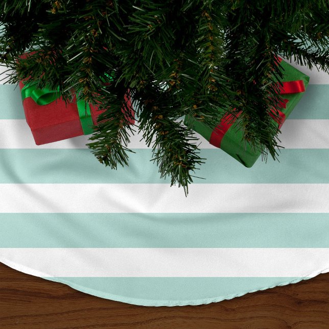 Falda Para El Árbol De Navidad De Poliéster Tiras de Mint Preppy (Subido por el creador)