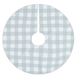 Falda Para El Árbol De Navidad De Poliéster Tornillo de árbol de verificación de búfalo azul y