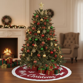Falda Para El Árbol De Navidad De Poliéster Torrente de árbol de Navidad de Dachshund Feliz Na