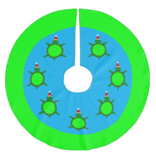 Falda Para El Árbol De Navidad De Poliéster Tortuga de Navidades cortos con caparazón de flore