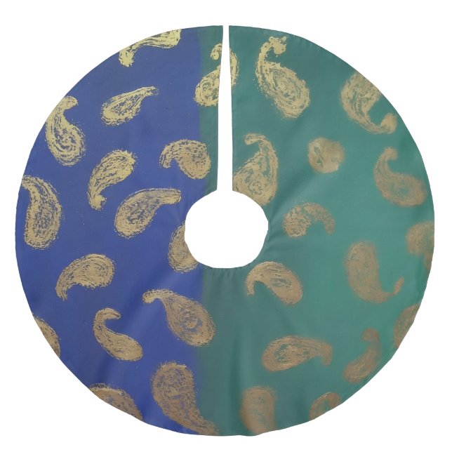 Falda Para El Árbol De Navidad De Poliéster Tree/Crescent (Anverso)