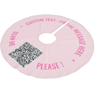 Falda Para El Árbol De Navidad De Poliéster Tu código QR y tu falda de árbol de Navidad con te