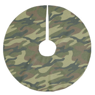 Falda Para El Árbol De Navidad De Poliéster Uniforme militar