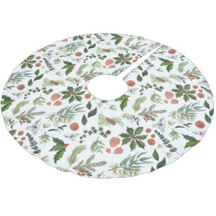 Falda Para El Árbol De Navidad De Poliéster Vacaciones clásicas de invierno de Woodland Waterc