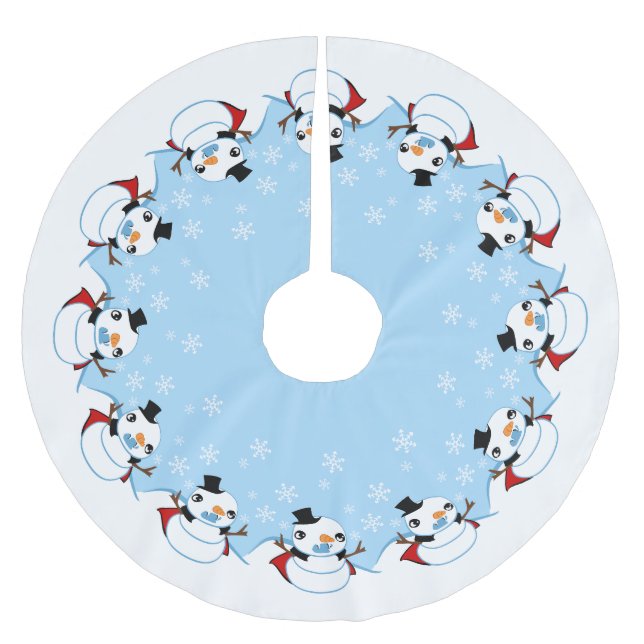 Falda Para El Árbol De Navidad De Poliéster Vampiro Snowman (Anverso)