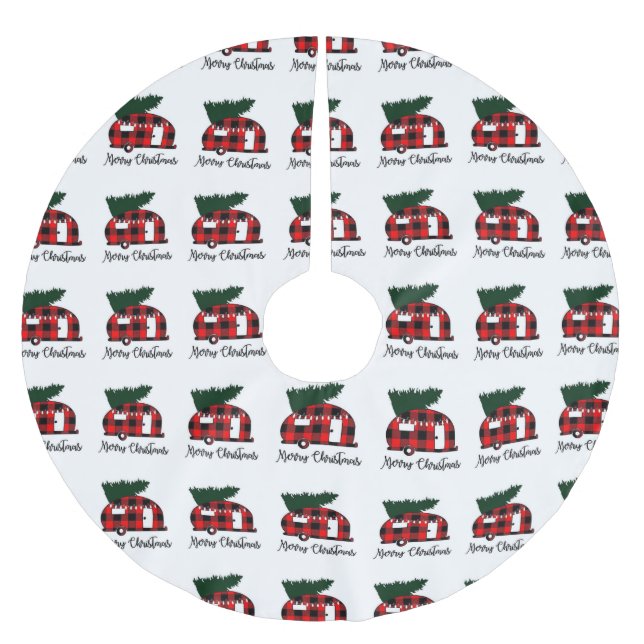 FALDA PARA EL ÁRBOL DE NAVIDAD DE POLIÉSTER **VEHÍCULO RECREATIVO** (Anverso)