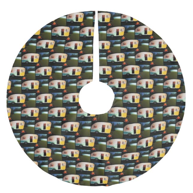 FALDA PARA EL ÁRBOL DE NAVIDAD DE POLIÉSTER **VEHÍCULO RECREATIVO** (Anverso)