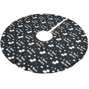 Falda Para El Árbol De Navidad De Poliéster Veo falda Orbs-tree