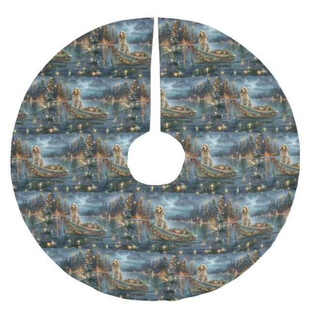 Falda Para El Árbol De Navidad De Poliéster Viaje festivo para Navidades de Inglaterra (Anverso)