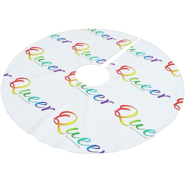 Falda Para El Árbol De Navidad De Poliéster Vib colorido de colores vivos de los colores del o (Angular)