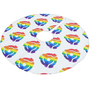 Falda Para El Árbol De Navidad De Poliéster Vibrante de adaptador de registro de 45 RPM de plá