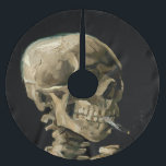 Falda Para El Árbol De Navidad De Poliéster Vincent van Gogh - Calavera con cigarrillo en llam<br><div class="desc">Cabeza de un Skeleton con un cigarrillo en llamas / Calavera con cigarrillo en llamas / Crane de squelette fumant une cigarrillo - Vincent van Gogh,  1885</div>