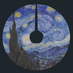 Falda Para El Árbol De Navidad De Poliéster Vincent Van Gogh - La noche estrellada<br><div class="desc">La noche estrellada / La nuit etoilee - Vincent Van Gogh en 1889</div>
