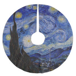 Falda Para El Árbol De Navidad De Poliéster Vincent Van Gogh - La noche estrellada