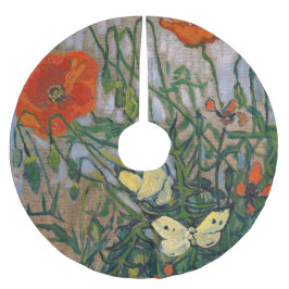Falda Para El Árbol De Navidad De Poliéster Vincent van Gogh - Mariposas y Papas