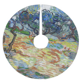 Falda Para El Árbol De Navidad De Poliéster Vincent van Gogh - Olivos: Cielo azul brillante