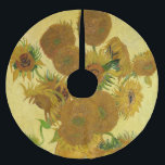 Falda Para El Árbol De Navidad De Poliéster Vincent van Gogh - Vase con quince girasoles<br><div class="desc">Vase con quince girasoles / Vase avec quinze tournesols - Vincent Van Gogh,  agosto de 1888 - Sunflowers 1888 versión para la boca (F454)</div>