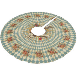 Falda Para El Árbol De Navidad De Poliéster Vintage Alice White Rabbit