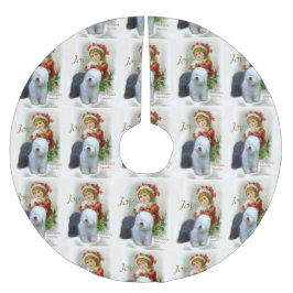 Falda Para El Árbol De Navidad De Poliéster Vintage Christmas