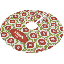 Falda Para El Árbol De Navidad De Poliéster Vintage Christmas - Retro Glass Ball