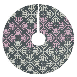 Falda Para El Árbol De Navidad De Poliéster Vintage Ornamental: Diseño Elegante Sin Marea.