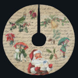 Falda Para El Árbol De Navidad De Poliéster Vintage Santa Decoupage Victorian<br><div class="desc">Este diseño fue creado a través del arte digital. Puede ser personalizado en el área proporcionada Contáctame en colorflowcreations@gmail.com si quieres tener este diseño en otro producto. Compra mi pintura de acrílico abstracta original a la venta en www.etsy.com/shop/colorflowart. Ver más de mis creaciones o seguirme en www.facebook.com/colorflowcreations, www.instagram.com/colorflowcreations, www.twitter.com/colorflowart, y・....</div>
