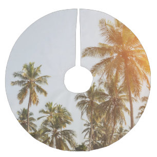 Falda Para El Árbol De Navidad De Poliéster Vista panorámica de Palm Beach