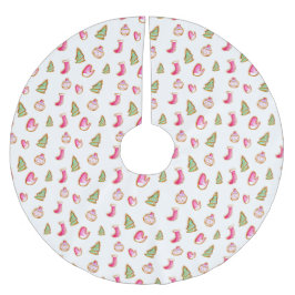 Falda Para El Árbol De Navidad De Poliéster Watercolor Christmas Cookies Holiday Cute