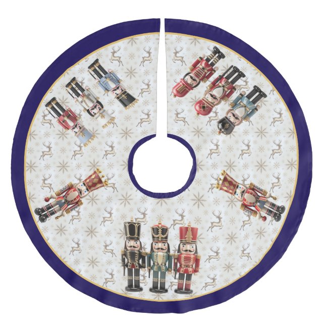 Falda Para El Árbol De Navidad De Poliéster Whimsical Nutcracker Christmas Tree Skirt  (Anverso)