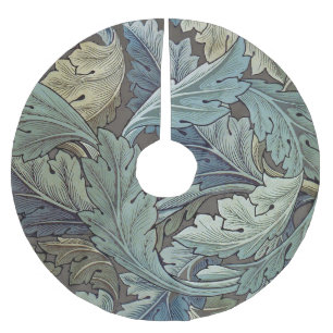 Falda Para El Árbol De Navidad De Poliéster William Morris Acanthus Salvia Flor Floral Botánic