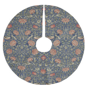 Falda Para El Árbol De Navidad De Poliéster William Morris Tudor Rosa Wallpaper