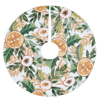 Falda Para El Árbol De Navidad De Poliéster Winter_fruit_nature_22