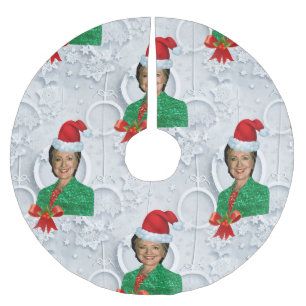 Falda Para El Árbol De Navidad De Poliéster xmas Hillary clinton navidad falda de árbol