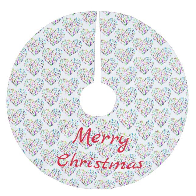 Falda Para El Árbol De Navidad De Poliéster Yoga Poses Heart Thunder_Cove (Anverso)