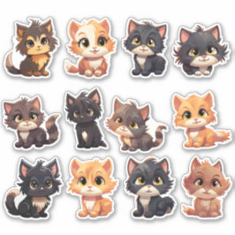 Fale Cut Cat Pegatinas
