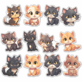 Fale Cut Cat Pegatinas