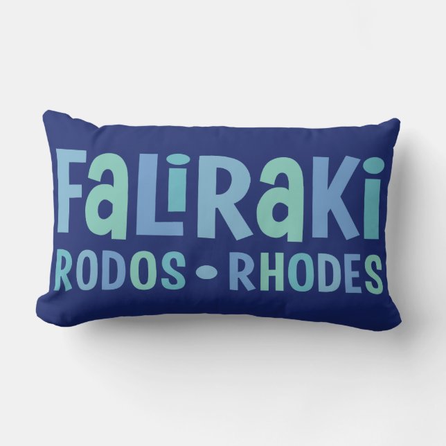 Faliraki Rhodes lanza almohadas (Anverso)