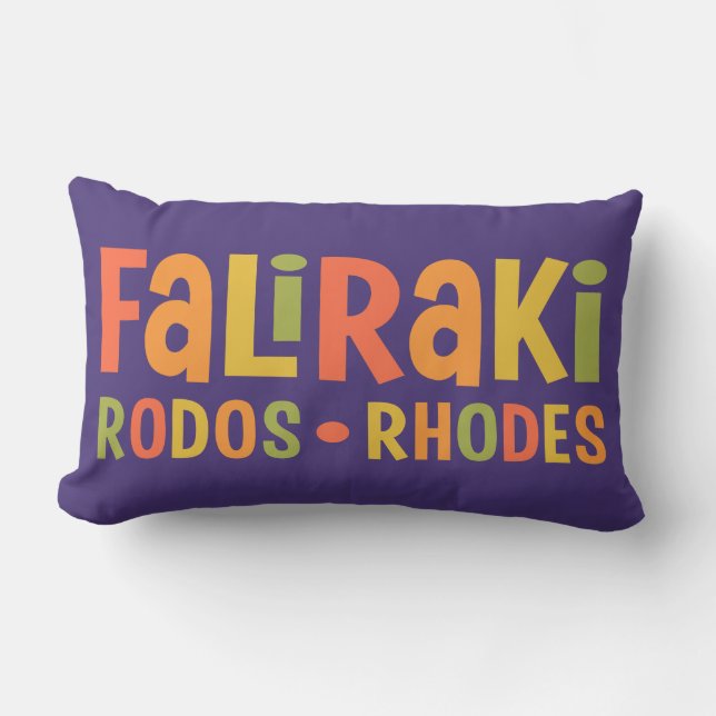 Faliraki Rhodes lanza almohadas (Anverso)