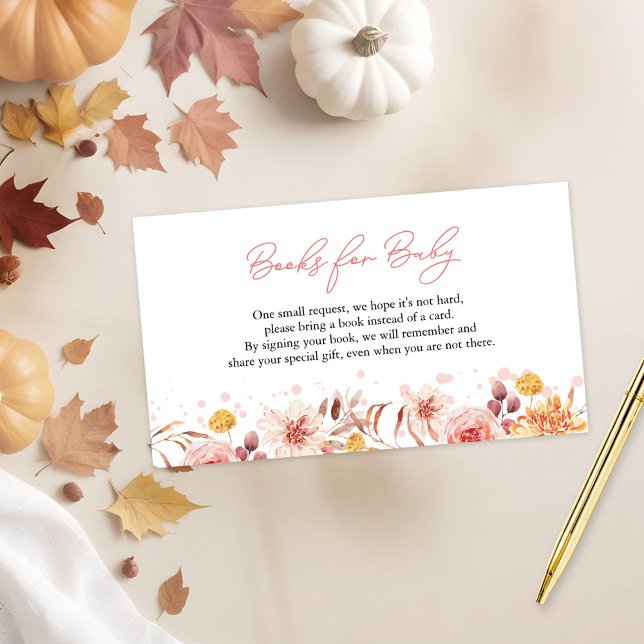 Fall Baby Shower Books Para Tarjeta De Alojamiento (Subido por el creador)