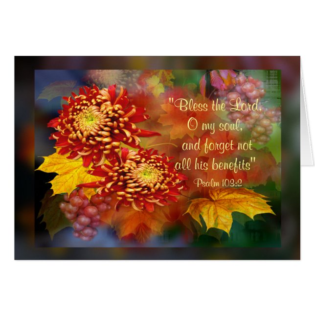 Fall Beauty ~ Scripture  Card # 2 (Anverso (Horizontal))