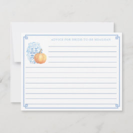 Fall Bridal Shower Pumpkin Consejos Para Tarjeta D