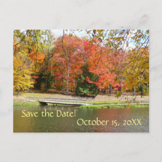 Fall Bridge Guardar la tarjeta postal de fecha