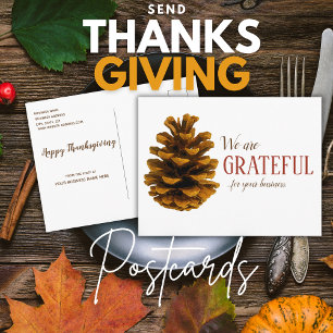 Fall Business Gracias Tarjetas - Pinecone