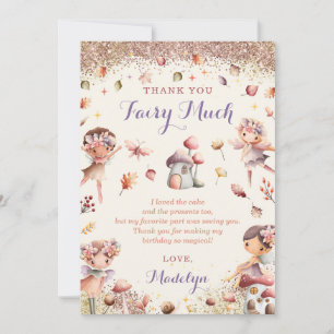 Fall Fairy Chica Birday (Cumpleaños) - Tarjeta de