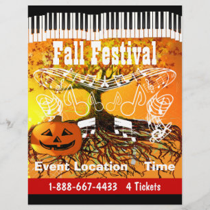 Fall Festival Halloween Evento o Fall Event Flyer