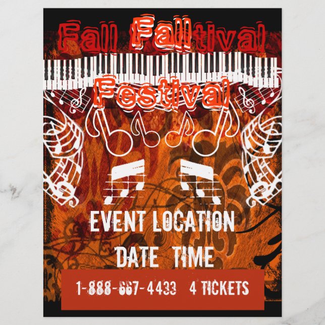 Fall Festival Halloween Evento o Fall Event Flyer (Frente)