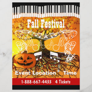 Fall Festival Halloween Evento o Fall Event Flyer